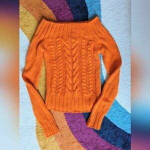 Y2K Wet Seal Pumpkin Orange Sweater Size Small